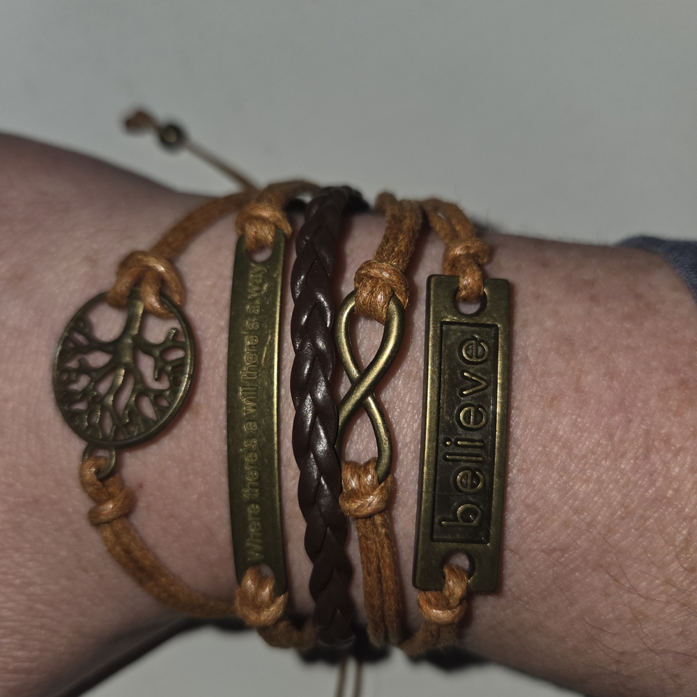 Brown and Tan Multi-Strand Bracelet Set